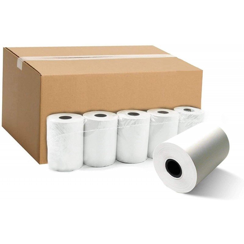 Carton de 100 Rouleaux Papier Thermique CB 57x40x12 mm